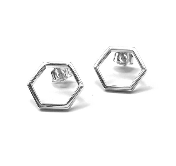BOMBUS Small Hexagon Earrings